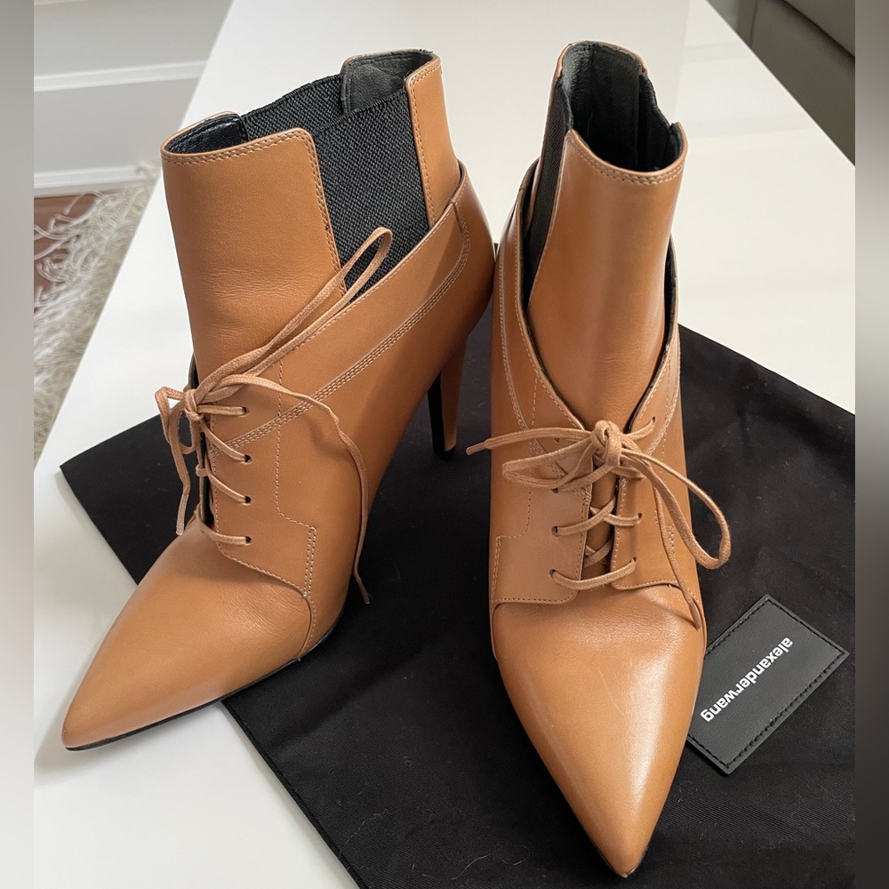 Alexander Wang Pointed Toe Leather Boots